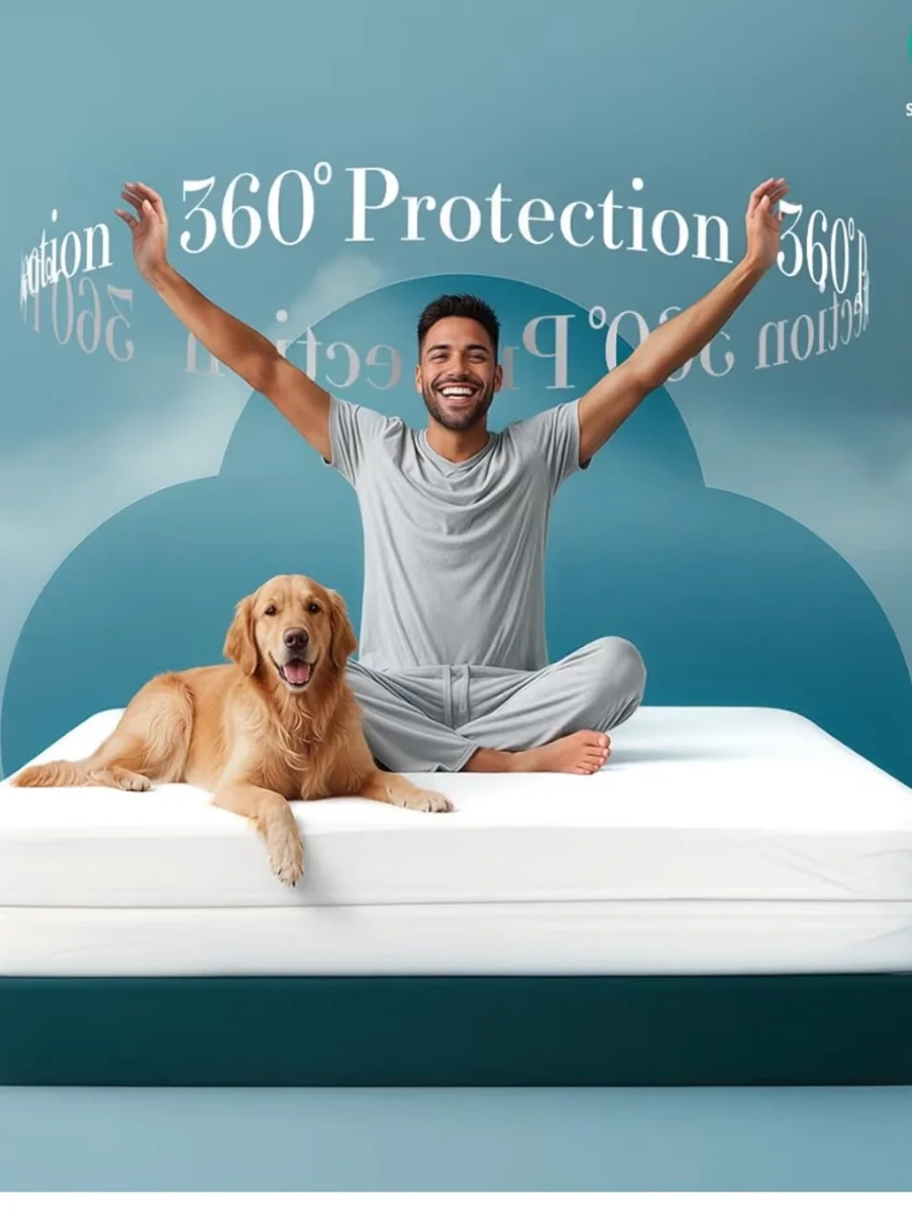 4 pack White Waterproof Zippered Mattress Encasement